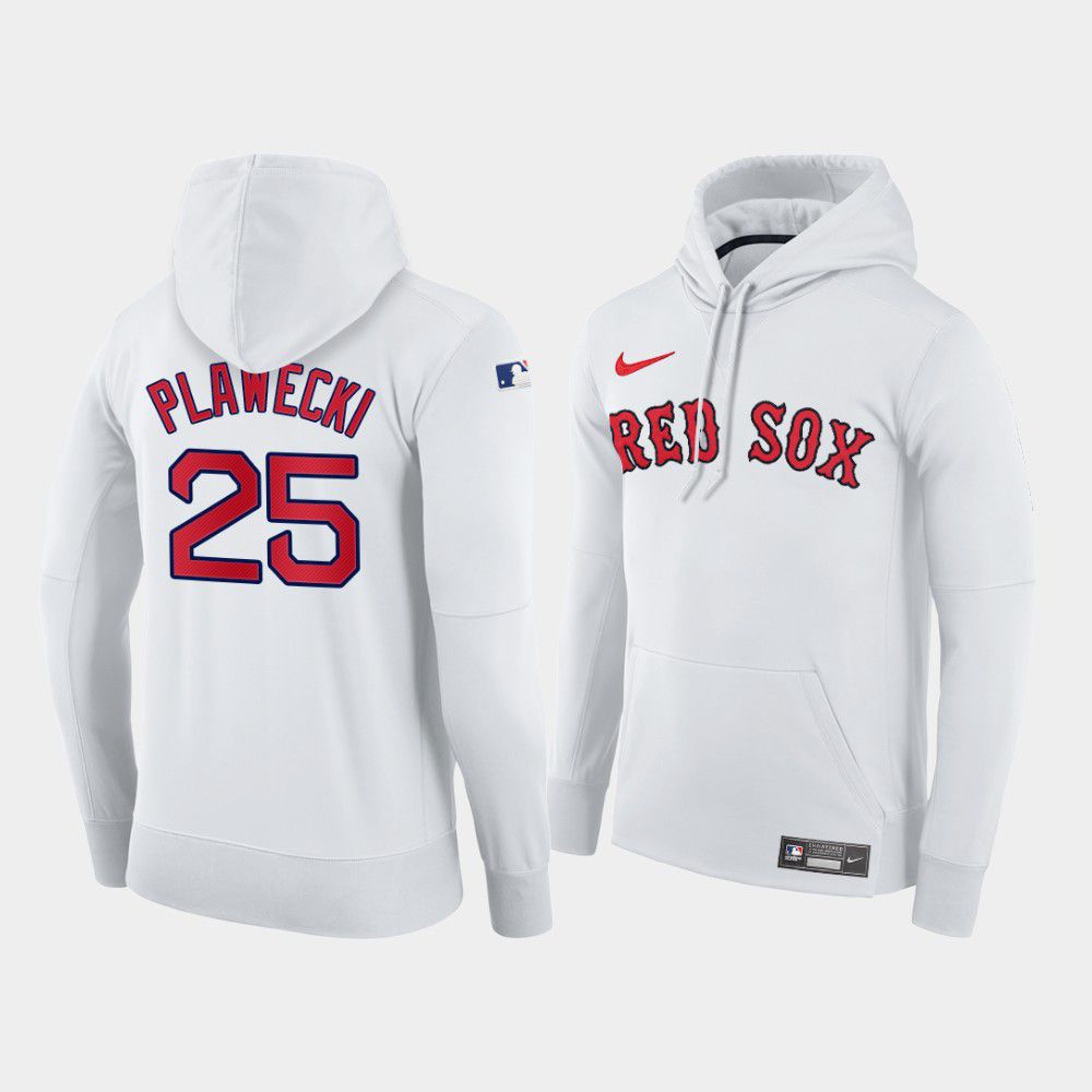 Men Boston Red Sox #25 Plawecki white home hoodie 2021 MLB Nike Jerseys->boston red sox->MLB Jersey